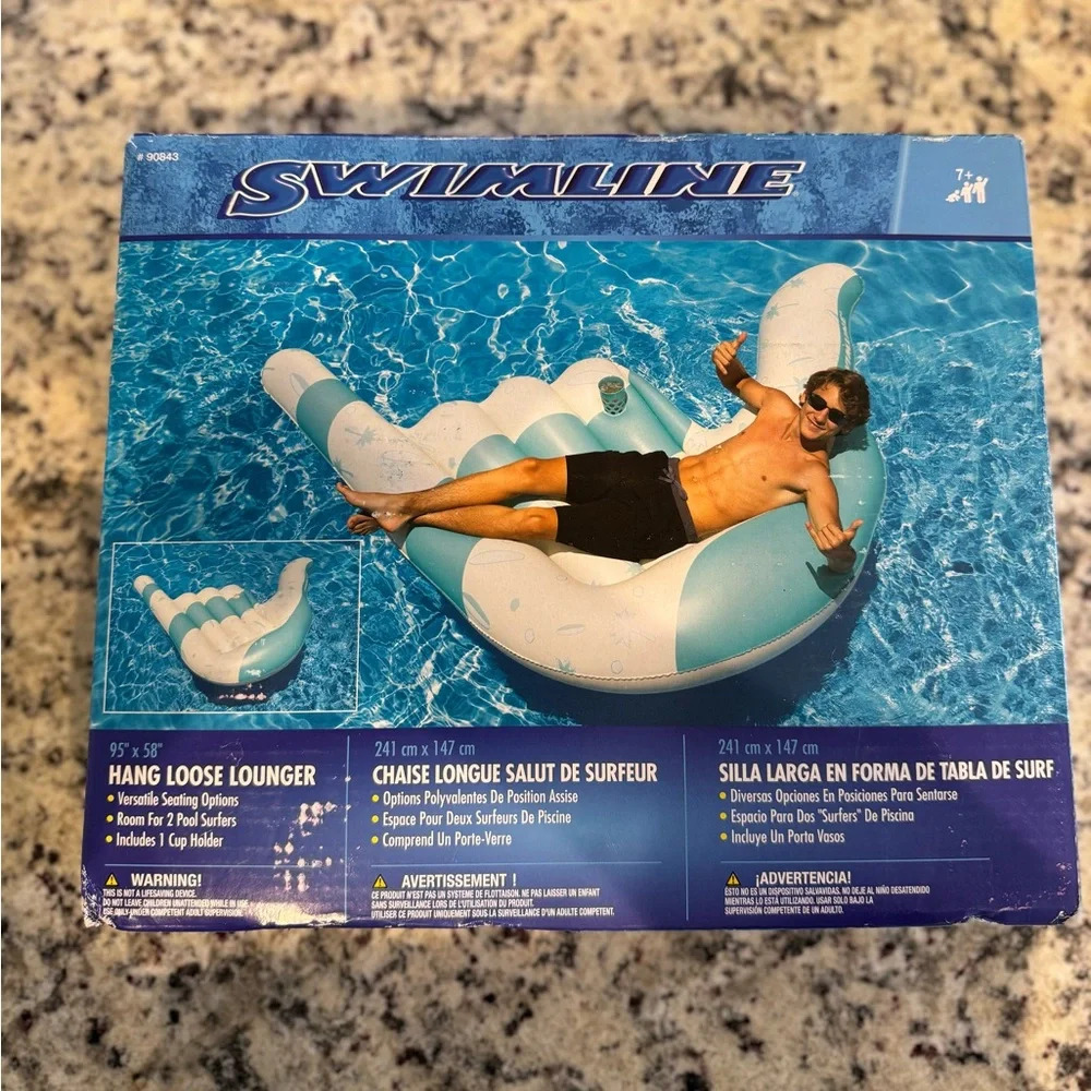 Swim Line Hang Loose Pool Float With Cup Holder Party Accessory